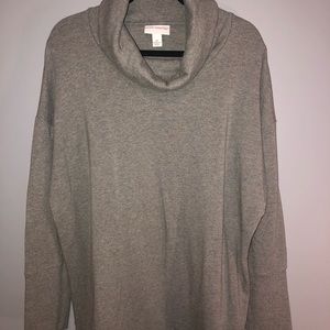 Cowl neck tunic sweater